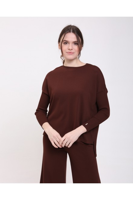 SHORT TUNIC BROWN