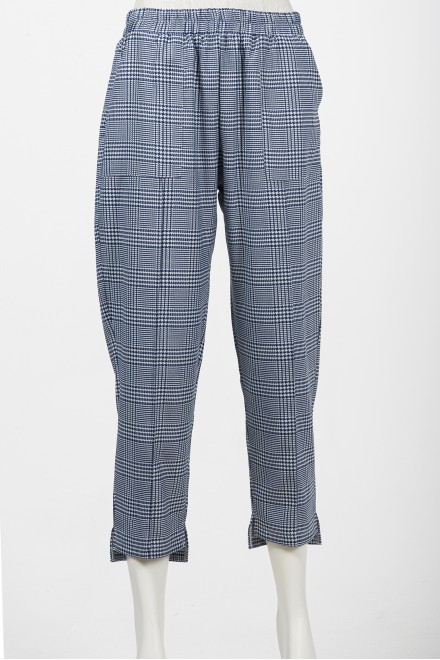 PLAID PANTS / NAVY BLUE