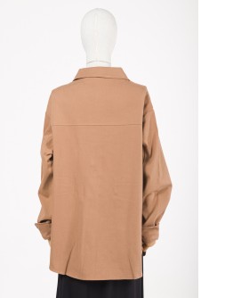 GABARDINE SHIRT / CAMEL 6858