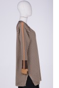 KNITWEAR V TUNIC /BROWN 6766