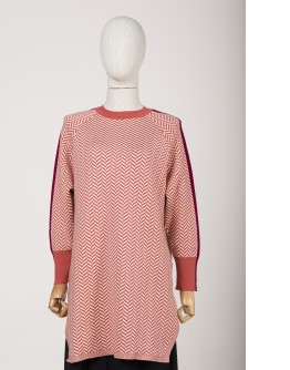 KNITWEAR V TUNIC/ POMEGRANATE 6867