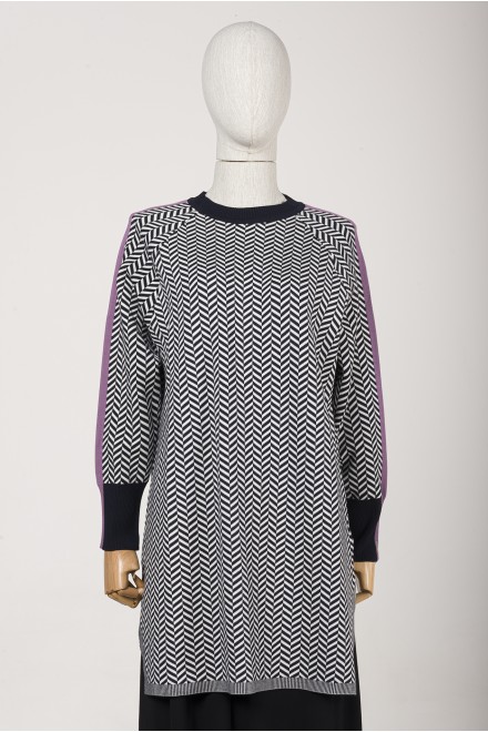 KNITWEAR V TUNIC/ NAVY BLUE 6867