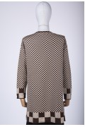 CUBE TUNIC / BROWN-BEIGE 6873