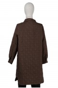 6879 QUILTED LONG SHIRT / BROWN