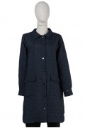 6879 QUILTED LONG SHIRT / NAVY BLUE