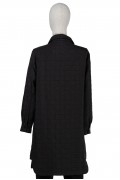 6879 QUILTED LONG SHIRT / BLACK