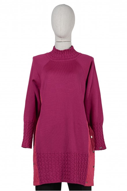 6884 QUILTED KNITWEAR / Fuchsia