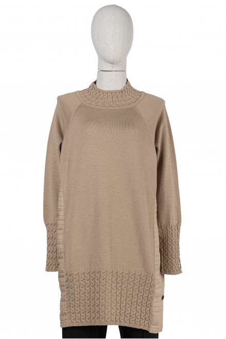 6884 QUILTED KNITWEAR / CAMEL