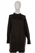 6884 QUILTED KNITWEAR / BROWN