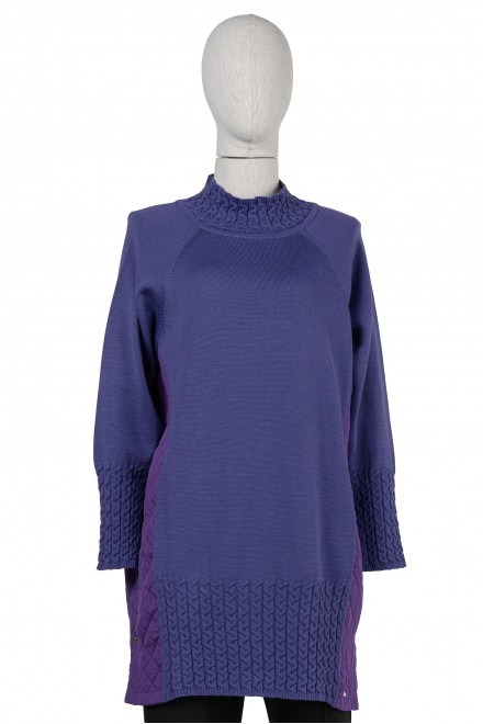 6884 QUILTED KNITWEAR / PURPLE