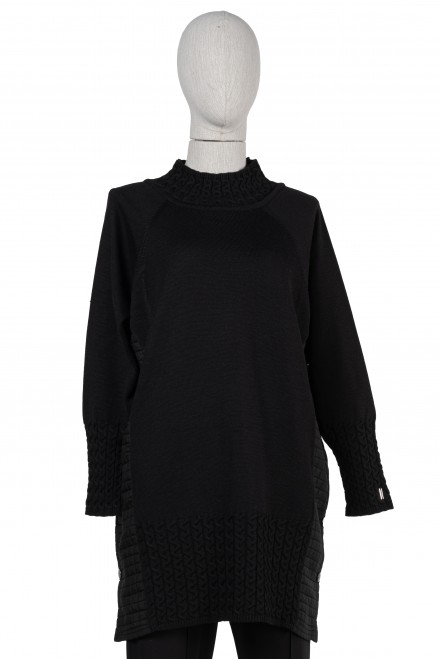 6884 QUILTED KNITWEAR / BLACK