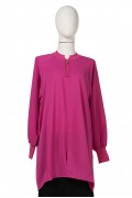  6899 KNITWEAR FABRIC TUNIC /FUCHIA