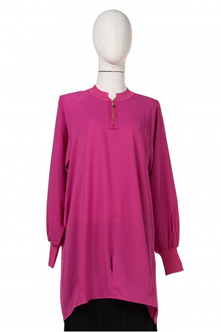  6899 KNITWEAR FABRIC TUNIC /FUCHIA