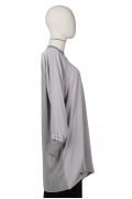  6899 KNITWEAR FABRIC TUNIC / GRAY