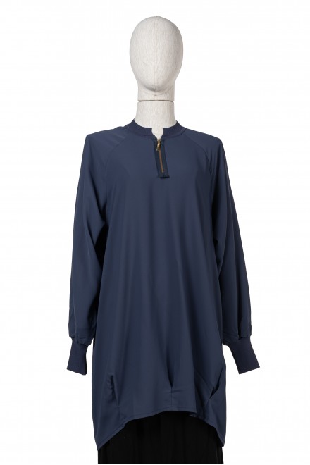  6899 KNITWEAR FABRIC TUNIC / INDIGO