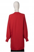  6899 KNITWEAR FABRIC TUNIC / RED