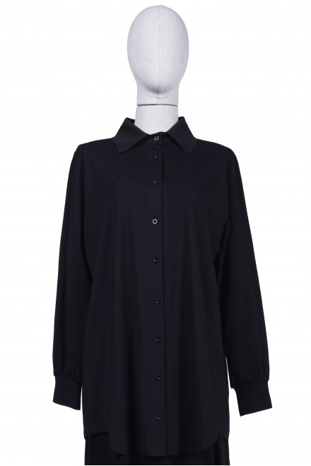  6926 MODAL COMBED COTTON SHIRT BLACK