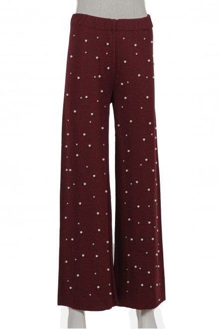 6950 PEARL TROUSERS / CLARET RED